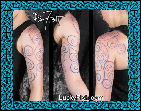 'Pictish Warrior' Spirals Tattoo — LuckyFish, Inc. and Tattoo Santa Barbara