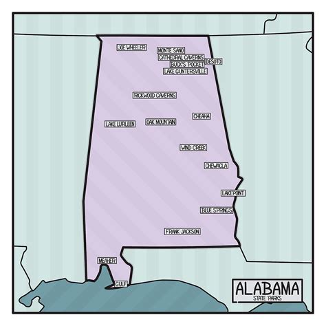 Alabama State Parks Map Digital Art by Finlay McNevin | Fine Art America