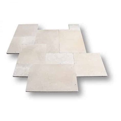 Premium French Pattern Light Ivory Travertine Paver