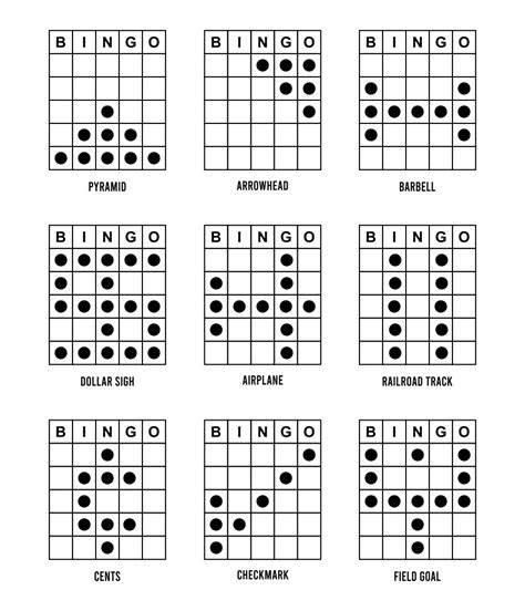 Printable Bingo Patterns