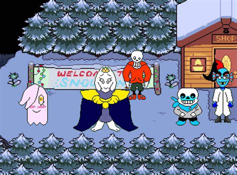 Underswap Snowdin by Cabbt on DeviantArt