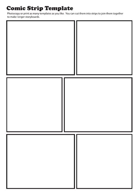 6 Panel Comic Strip Template Download Printable PDF | Templateroller