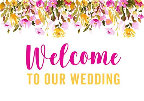 FREE PRINTABLE WELCOME TO OUR WEDDING SIGN SPRING FLORAL FLOWER THEMED ...