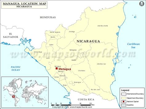 Where is Managua | Location of Managua in Nicaragua Map