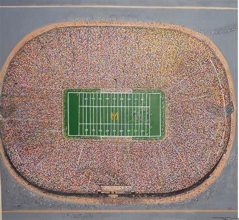 Michigan Stadium Aerial View Sold by Jorge Rivas