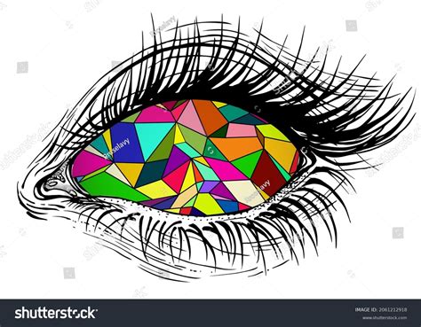 Isolated Vector Illustration Realistic Human Eye Stock Vector (Royalty Free) 2061212918 ...