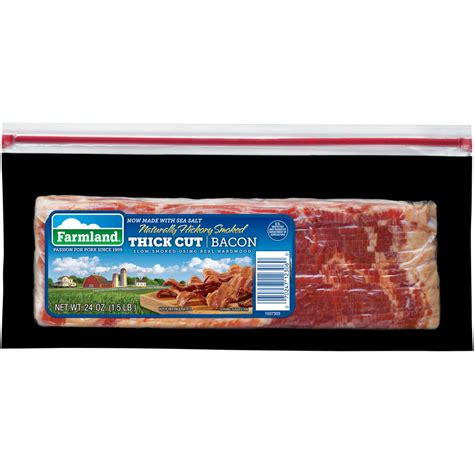 Farmland Naturally Hickory Smoked Thick Cut Bacon, 24 oz - Walmart.com - Walmart.com