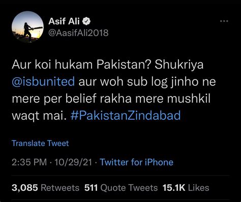 Asif Ali on twitter after his heroics : r/PakCricket