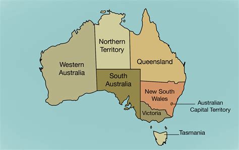 Map Of Australias 6 States And 2 Territories Tm2cy Large Map Of Asia | Images and Photos finder