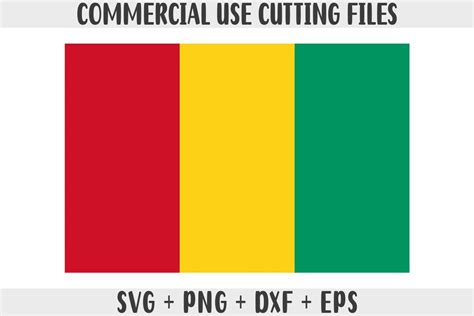 Guinea Flag SVG Original Colors, Guinea Flag Png, Commercial Use for Print on Demand, Cut Files ...