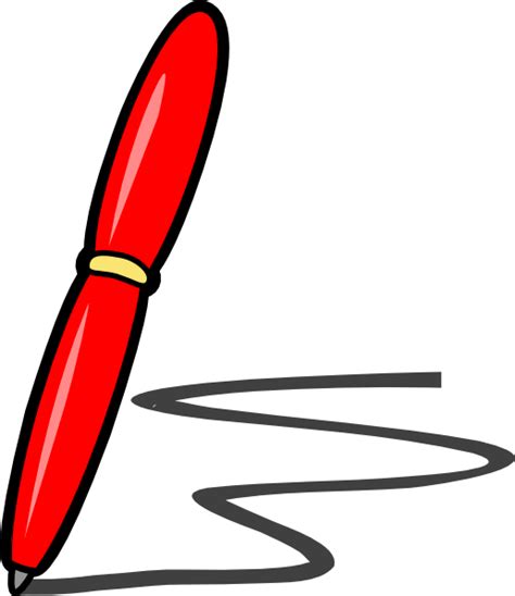 Red pen clipart – Clipartix