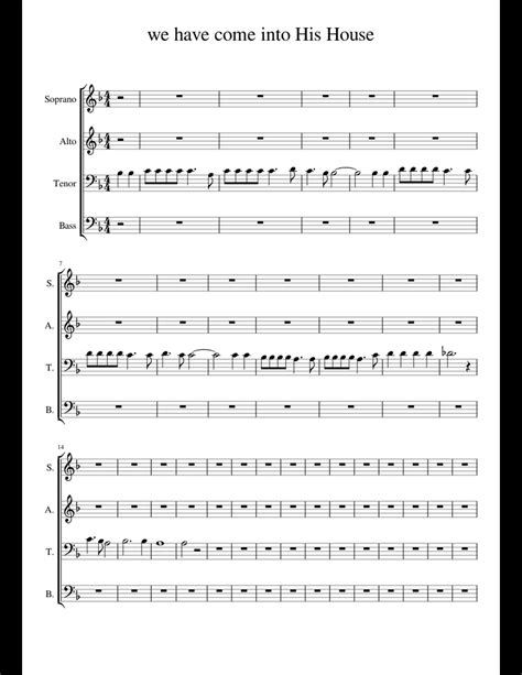 we have come into His House sheet music for Voice download free in PDF ...