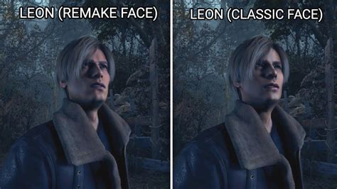 Leon's Classic Face vs Remake Face - Full Comparison in RESIDENT EVIL 4 ...