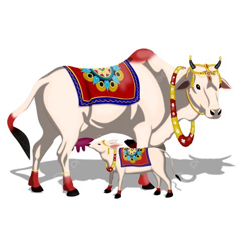 Indian Kamdhenu, Nandi Bhagwan, Kamdhenu, Pichwai Cow PNG Transparent Clipart Image and PSD File ...