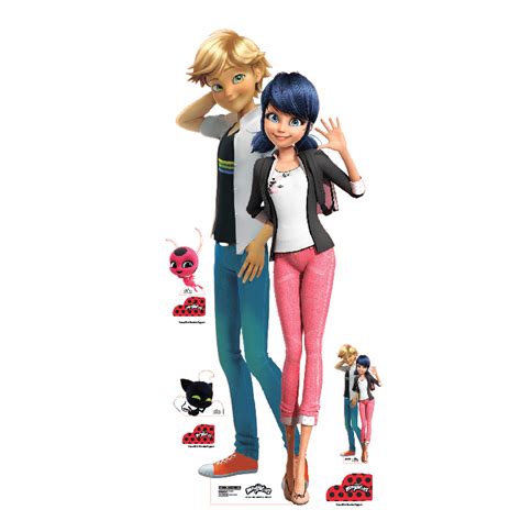 SC2315 Miraculous Marinette and Adrien Combo Cat Noir Ladybug Cardboard ...