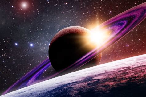 Outer Space Themed Wallpaper Murals - Hovia | Space art, Planets, Saturn