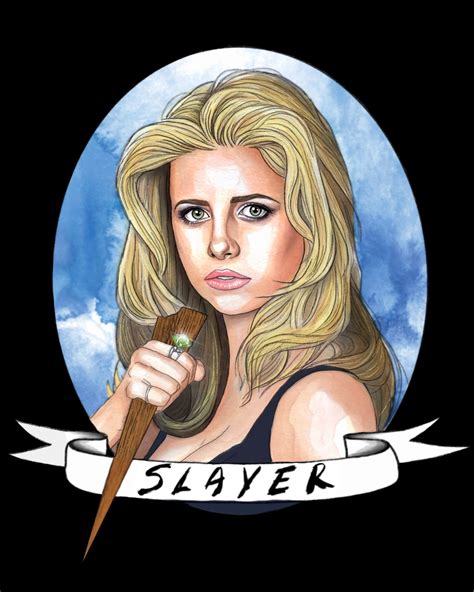 Buffy Summers Portrait Illustration Art Print Digital Prints Art ...