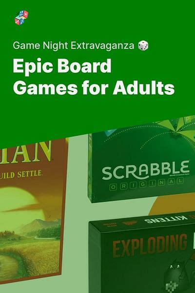 What are good board games for large groups of adults?