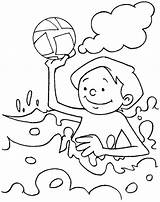 Coloring Pages  Swimming At The Beach Page sketch template
