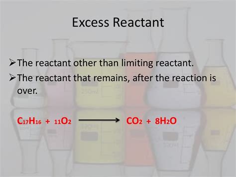 Limiting reactant and excess reactant