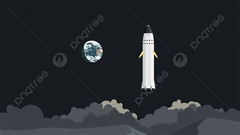 Spacex Lunar Starship Makes Historic Landing On The Moon Vector, Smoke ...