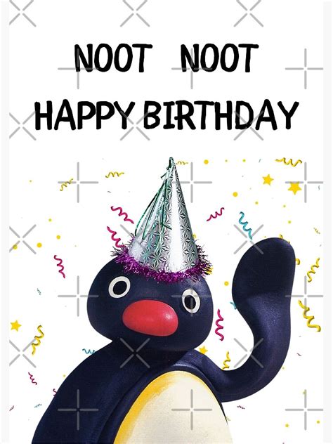 "pingu funny birthday gift card" Poster for Sale by freestylestore ...