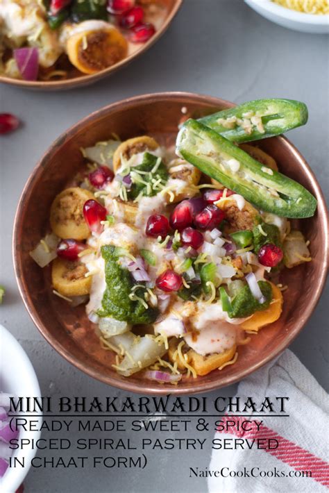 Mini bhakarwadi chaat - Ready made mini Bhakarwadis in CHAAT form!