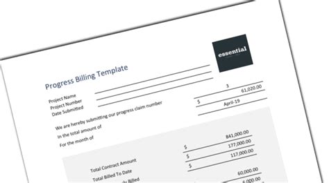 Progress Billing Invoice Template