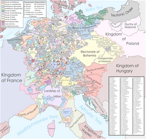 Political map of Holy Roman Empire in 1359 : r/MapPorn