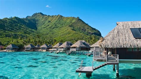 Fonds d'écran Océan, mer, montagne, maisons en bois, Moorea, Polynésie française 2560x1600 HD image