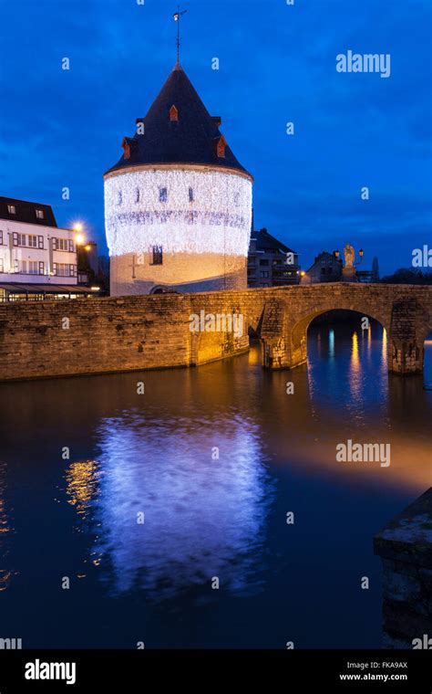 Broel Towers Bridge in Kortrijk Stock Photo - Alamy