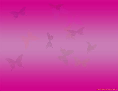 Pink PowerPoint Template with Butterfly Decoration for Presentation to ...