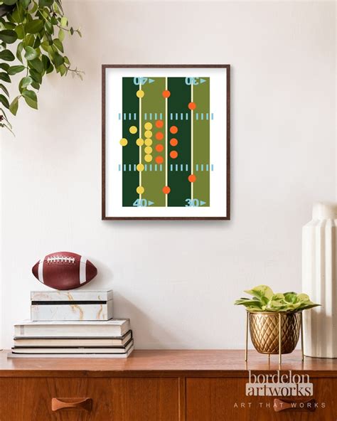 American Football Poster Football Field Modern Art Football - Etsy