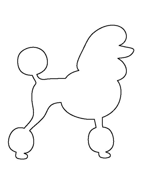 Free Poodle Template for Crafts