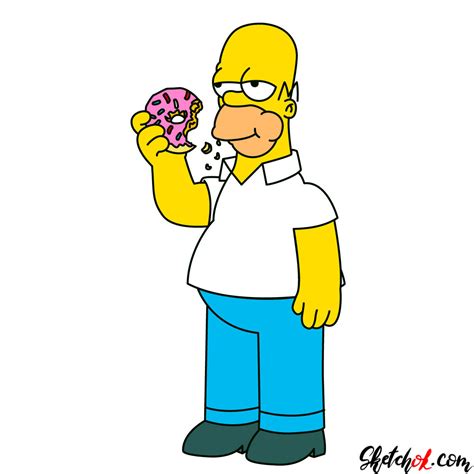 How to Draw Homer Simpson Eating a Donut: Step-by-Step Guide