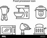 Food processor Icon Template Black color Editable  sketch template