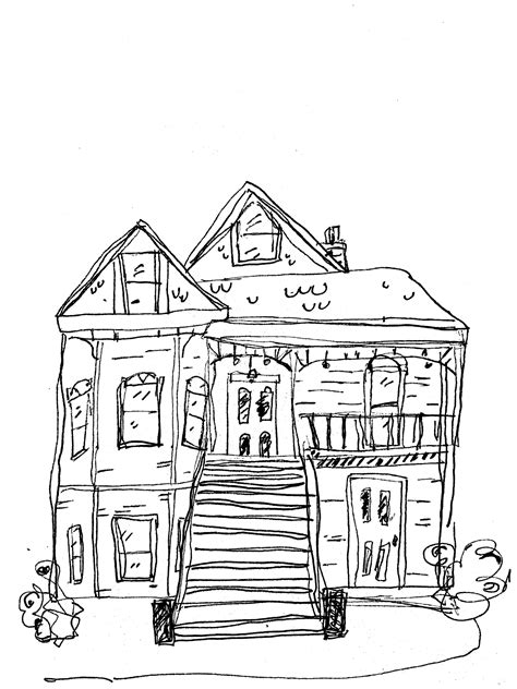 House doodle | House doodle, House on piers, Doodles