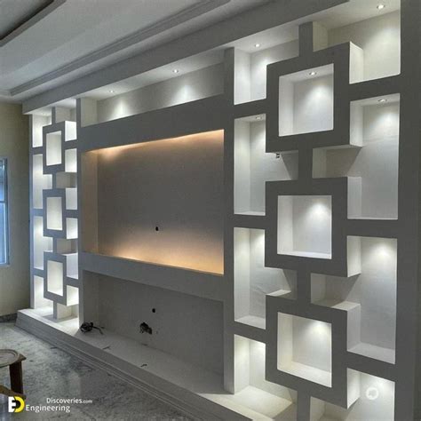 New Gypsum Board TV Wall Unit Designs - Engineering Discoveries | Wall ...