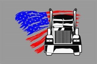 Truck 18 Wheels Us Flag Company Logo Svg Graphic by Awspik · Creative Fabrica