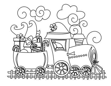 christmas train coloring page | Christmas CHEER | Pinterest | Christmas train, Christmas ...