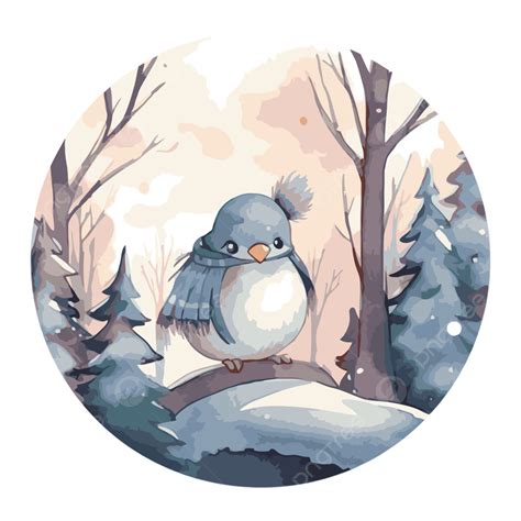 The Winter Bird Sticker Clipart Vector, Bird Clipart, Winter Clipart, Sticker Clipart PNG and ...