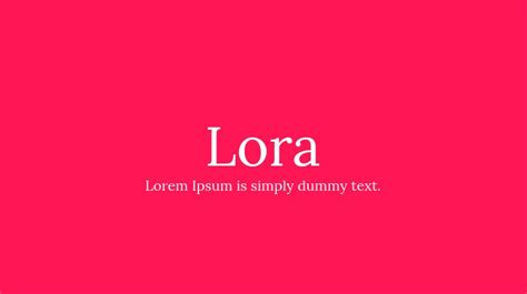 Lora Font Family : Download Free for Desktop & Webfont