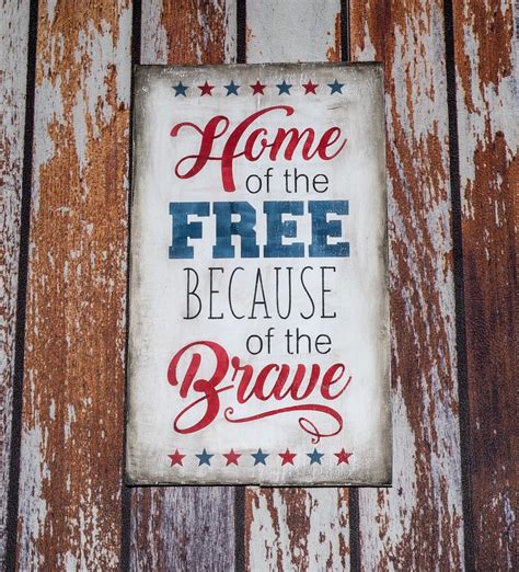 Home of the Free Because of the Brave Military Family - Etsy