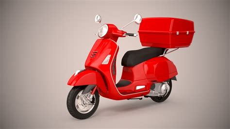 3D pizza delivery scooter - TurboSquid 1567508