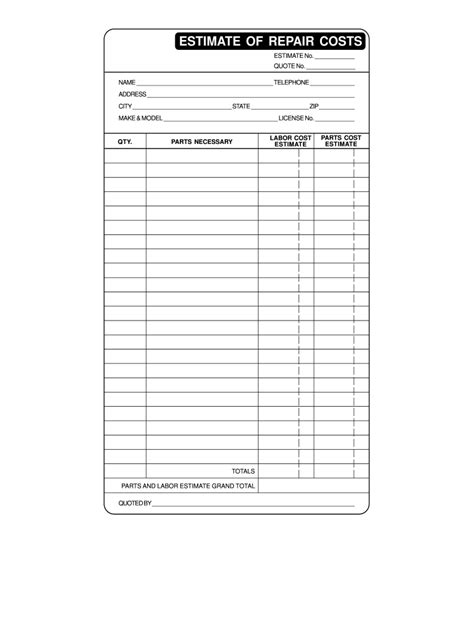 Home Repair Estimate Template 2020 - Fill and Sign Printable Template Online | US Legal Forms