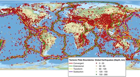 Earthquake Zones World Map