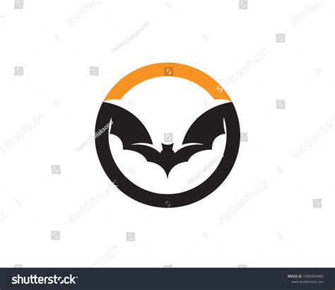 Bat Black Logo Template White Background Stock Vector (Royalty Free) 1090359485 | Shutterstock