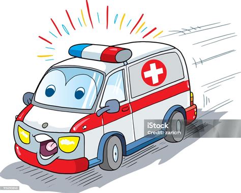 Auto Ambulanza Mascotte - Immagini vettoriali stock e altre immagini di Ambulanza - Ambulanza ...