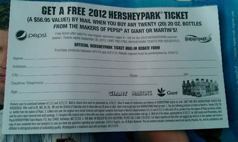 savingtoaT: FREE Hershey Park Tickets from Giant and Pepsi!