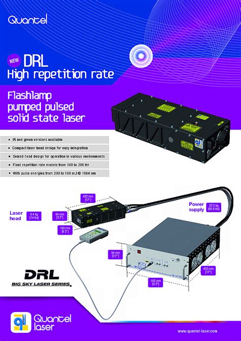 1064nm, 200mJ Nanosecond Laser from Quantel Laser